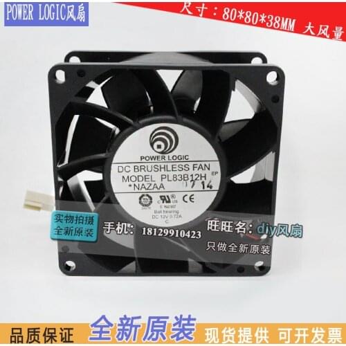 NEW POWER LOGIC PL83B12H POWER 8038 DC12V 8CM Server cooling fan
