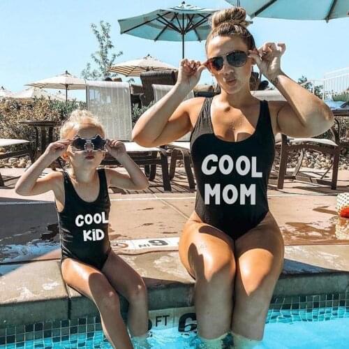 Family Matching Swimsuit Mother Daughter Kids Baby Women Girl Beachwear Parent-child Bikini Set One Piece Swimsuit