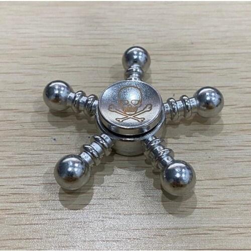 Pure Color Pentagon Fidget Spinner Skeleton Logo Hand Spinner