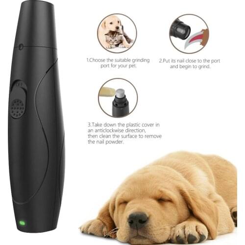 Pet Dog Cat Nail Claw Grooming Grinder Trimmer Clipper Electric Nail Supply Rechargeble 3