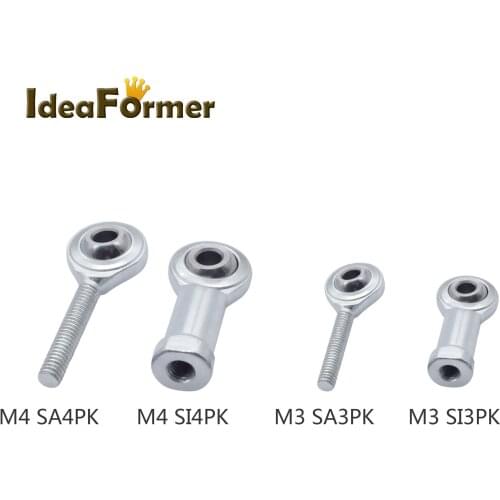 SI3PK SA3PK SI4TK SI4TK NHS rod end joint bearing right or left hand thread M3 M4 rod end bearing Delta Kossel 3D Printer