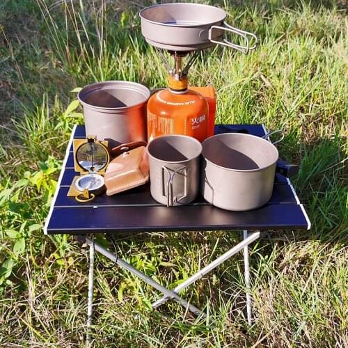 Portable Camping Table, Small Ultralight Folding Table with Aluminum Table Top and Carry Bag, Easy to Carry, Perfect for Outdoor