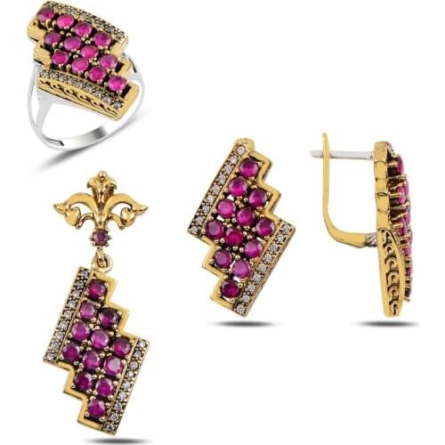 Silver 925 Sterling Zircon Cubic Zirconia Authentic Set