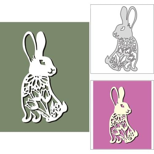 New 2021 Tulip Floral Bunny Animal Metal Cutting Dies for DIY Scrapbooking and Card Making Decorative Embossing Craft No Stamps