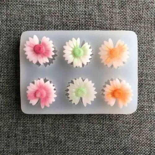 6 daisy flower silicone mold cake chocolate decoration, epoxy resin home decoration jewelry accessories mold