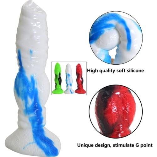 Wolf Silicone Realistic Dildo Sex Toys for Women Lesbian G Spot Stimulate Masturbation Bdsm Bondage Flirting Erotic Products