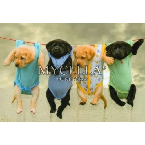 Dogs 5D DIY Diamond Painting Cross Stitch Needlework Round Rhinestone Mosaic Animal Diamond Embroidery Christmas Gift Crafts