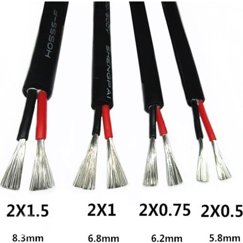 5M Super Soft Silicone Wire Line High Temperature Cable AGR2 Core 0.3 0.5 0.75 1 1.5 2.5mm2 Square Oil Proof Battery Silico Line