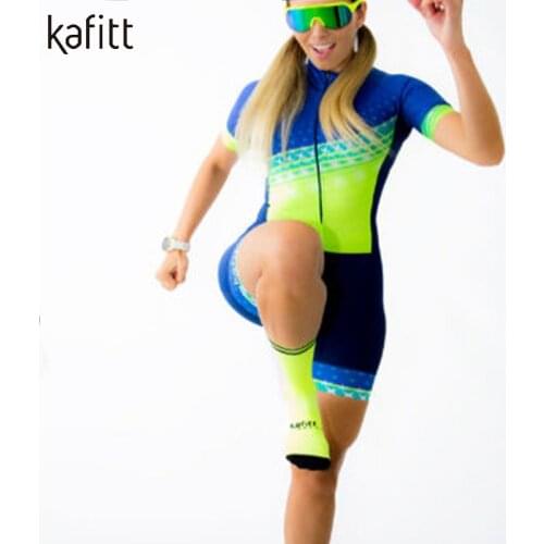 Kafitt Pro Team Womens Short Sleeve Cycling Jersey Suit Triathlon Jersey Jersey Tights Maillot Gel Setr Ciclismo Feminina
