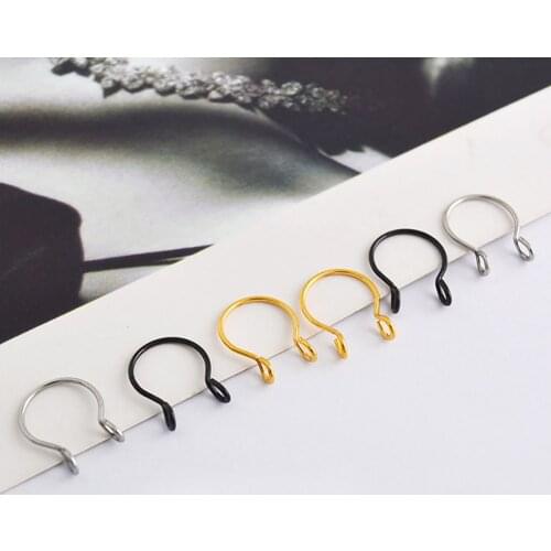 1pcs U Shaped Fake Nose Ring Hoop Septum Rings Stainless Steel Nose Piercing Fake Piercing Piercing Jewelry