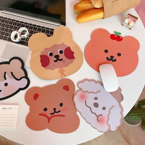1pc Cartoon Mouse Pad Cute Cat Puppy Pattern Table Mat Cup Dining Table Insulation Mat Waterproof Non-slip Desktop Mouse Pad