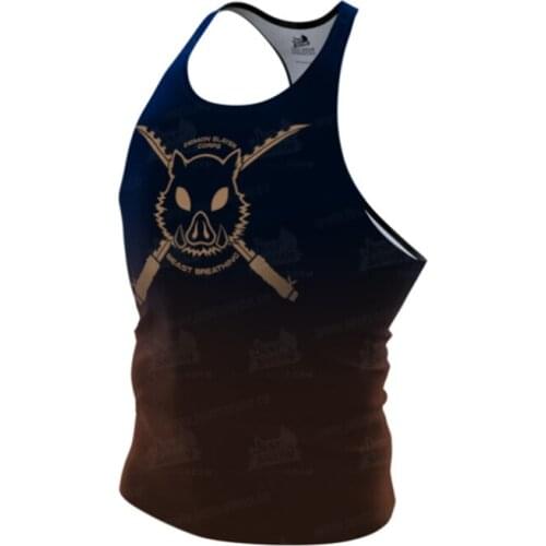 2021 Harajuku Cosplay Anime MMA T Shirt Dark Wolf Jerseys Gym Tee Fighting Martial Arts Fitness Training Muay Thai Men