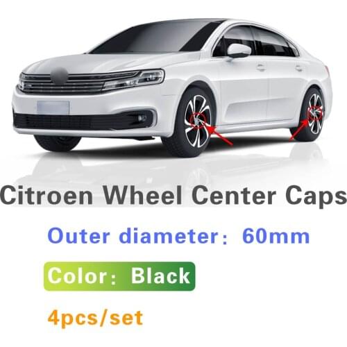4 Pcs Car Wheel Center Hub Cap Cover 60mm For Citroen C4 Grande Picasso C3 C5 C1 Berlingo C2 C4L X7 C6 C8 DS3 XSara Dispatch