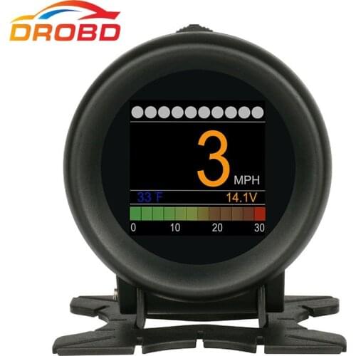 AUTOOL X60 METER OBD2 HUD Multi-function Digital Turbo Boost Pressure Meter Alarm Speed Oil Water Temp Gauge OBDII Code Reader
