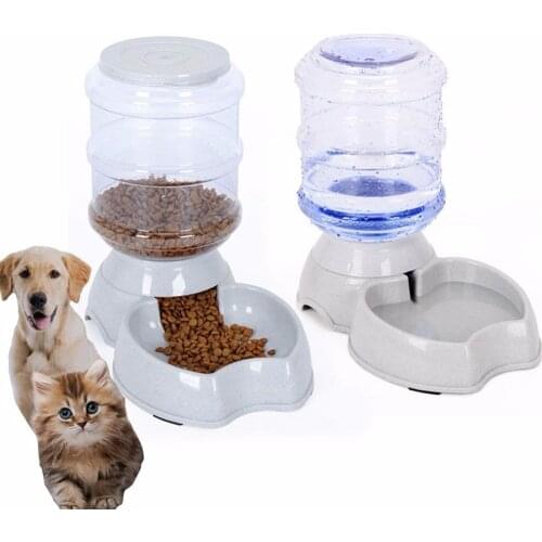 3.75L Automatic Pet Feeder Large Capacity Non-slip Collapsible Dogs Cat Food Bowl Dispenser Animals Pet Water Drinking Fountains