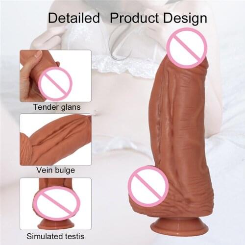 Silicone Sexy Dildo Soft Huge Lifelike Penis Suction Cup Cock Hands Free Sex Toy For Women Erotic Shop Products Men Gay Gode Big