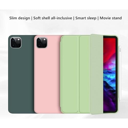 For iPad Pro 11 Smart Magnetic ipad Case with Soft TPU Back Cover Pencil Holder for 2018/2020 iPad Pro 11 inch Universal Case