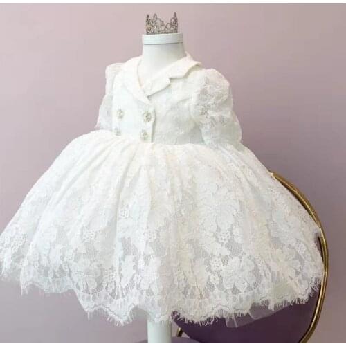 Baby Girl Dress for Baptism Princess Infant 1st Birthday Party Wedding Evening Gown Pageant Outfit Newborn Christening Clothing
