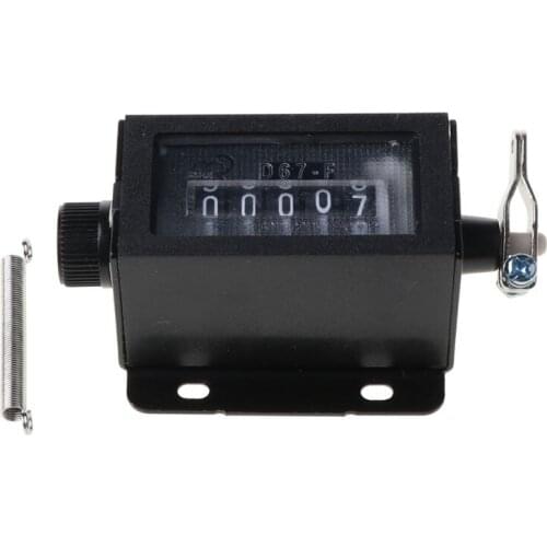 D67-F 5 Digits Mechanical Pull Stroke Counter Black Casing Resettable 16FA