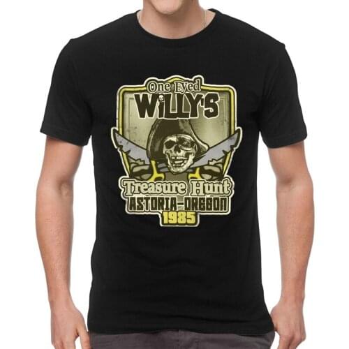 The Goonies T-Shirts Men Graphic T Shirts Short Sleeve Never Say Die Sloth Chunk Fratelli Skull Pirate Tshirts Cotton Tee Top