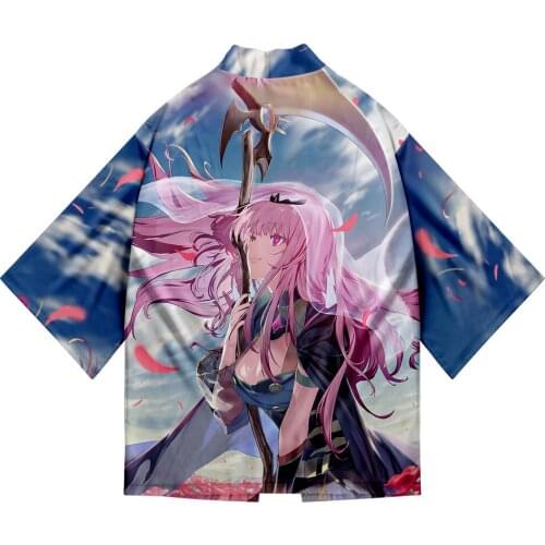 HOLOLIVE VTuber Mori Calliope 3D Summer Holiday Women/Men Three Quarter Sleeve Sexy Style Blouse Kawaii Style Fashion Kimono