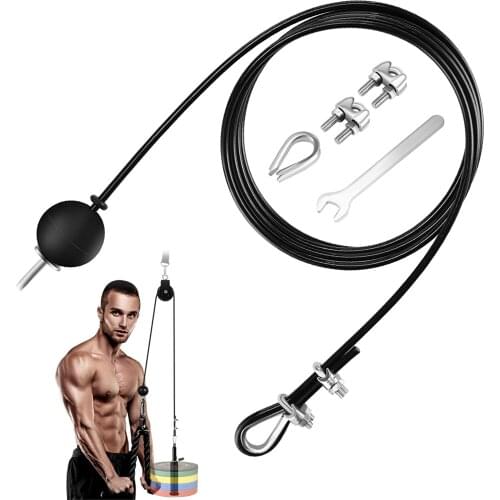 2M-3M Gym Cable Adjustable Fitness Pulley System Steel Wire Rope for Machine Home Weight Arm Biceps Lift Trainning Equipment