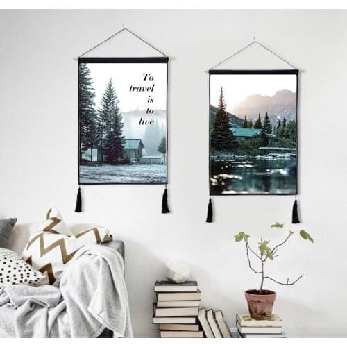 Mylb Nordic Landscape Canvas Art Print Forest Wall Pictures For Home Decoration, Wall Decor