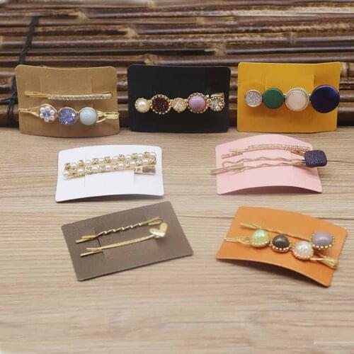 50pcs Hair Clip Card Mult Colours 5x7cm Paper Cardboard Hair Decoration Display Card
