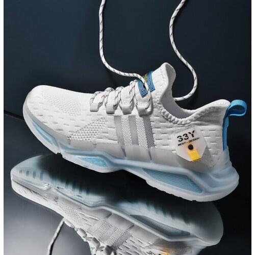 Lightweight Net Cloth Fitness Mens Sneakers High Elastic Honeycomb Sole Mens Sport Shoes Fashion Breathable Mesh