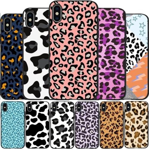 Leopard Black Silicone Phone Case For IPhone 12 Mini 11 Pro Max XR XS XSMax X 5 5S SE 2020 6 7 8 Plus TPU Cover