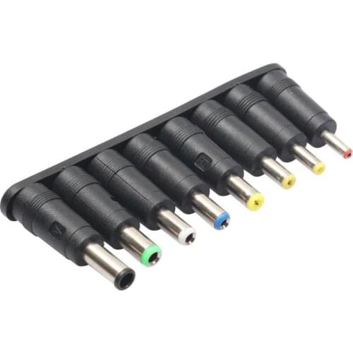 8pcs Angled Tips Universal Notebook Power Adapter Socket Plug Connector