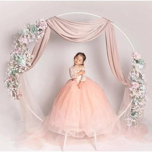 New 2021 Metal Circle Round Arch Balloon Flower Iron Ring Background Frame Stand Wedding Mariage Birthday Party Backdrop Decor