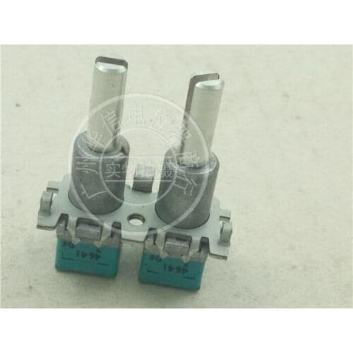 Original New 100% 9011 double potentiometer with midpoint B50K handle length 30MM round double combination (SWITCH)