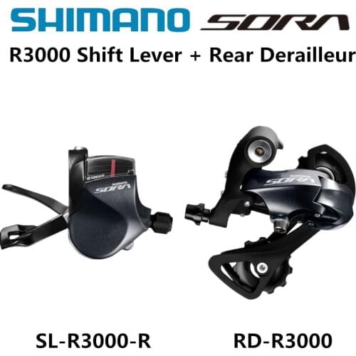 SHIMANO SORA RD R3000 Rear Derailleur SL R3000 Shift Lever R3000 Groupser SS Road bicycle Derailleurs 9-Speed 18-Speed
