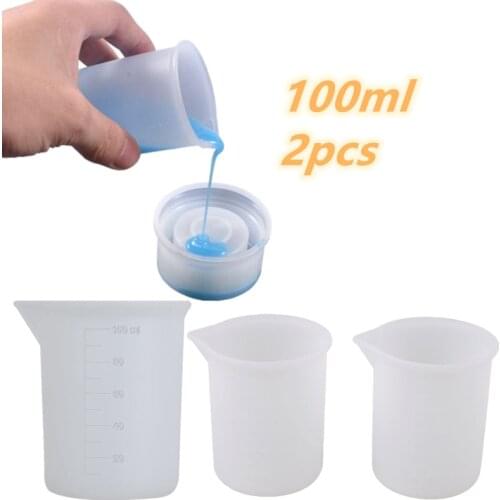 100ML Silicone Measuring Cup DIY Resin Jewelry Tools Kitchen Handmade Silicone Mould DIY Jewelry Making Tool Epoxy Accessories
