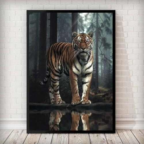 Modern Animal Cheetah Leopard Landscape Canvas Painting Posters and Prints Wall Art Pictures for Living Room Home Decor