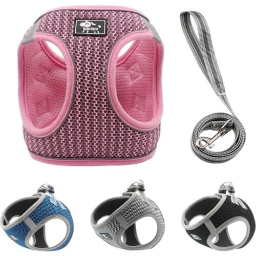 Reflective Pet Cat Vest Puppy Dog Accessories Leash And Collar Set Dog Chain Cat Accessories Breathable Mesh Dog Harness Vest