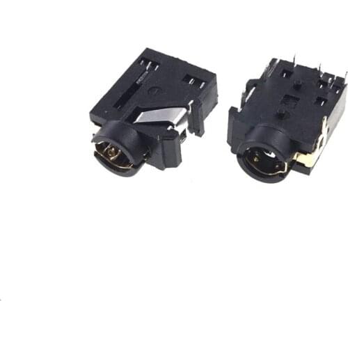 10pcs Phone Jack 3.5mm 7 Pin Stereo Audio socket for 4 poles Audio plug Through hole right Angle 7 contacts 4 conductors