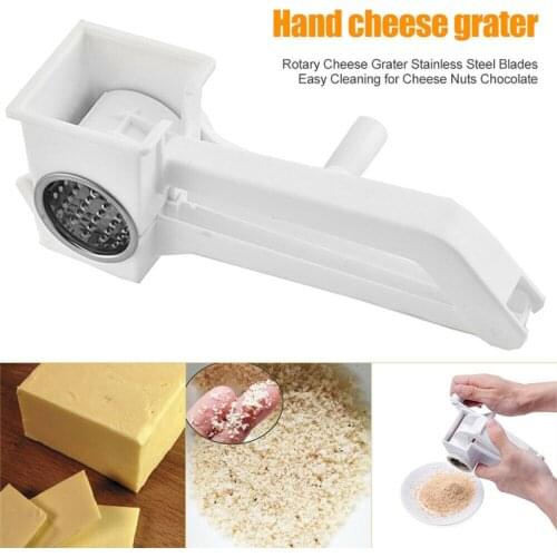 Rotary Cheese Grater Stainless Steel Cheese Spreader Cheese Board Knife Nuts Chocolate Grater Hand-cranking Cheese Grater