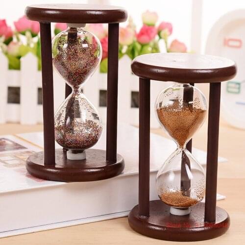 Vintage Three Column Natural Wooden Sandglass Antique Children Brushing Teeth Timer Sand Clock Creative Teahouse Tea Hourglass