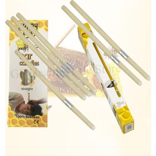 2-10 Pcs Ear Cleaner Pure Natural Beeswax Ear Candle Ear Wax Remover Horn Round Aromatherapy Hopi Candle Indiana Candling