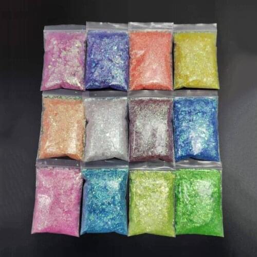 20g/Pack Irregular Shell Paper DIY Nail Flakes Colorful Paillettes Nail Art Sequins Glitter Powder Foils PVC Manicure Cellophane