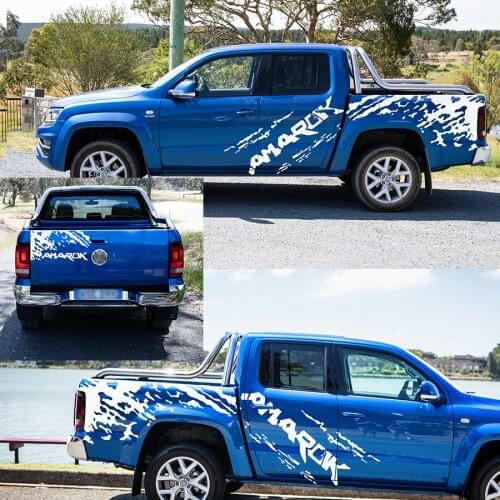 3 pieces car decals mudslinger side door back door stripe graphic Vinyl 4x4 off road car sticker fit for AMAROK 2009-2019