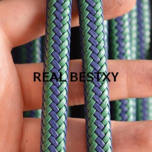 5m/lot approx: 9.3*6.2mm Flat Braided Wide Leather Cord Bracelet Necklace Findings Leather Rope String DIY Jewelry Accessories