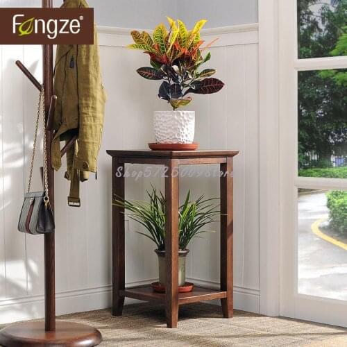 American simple ladder small flower stand solid wood household shelf indoor living room flower pot shelf AS612