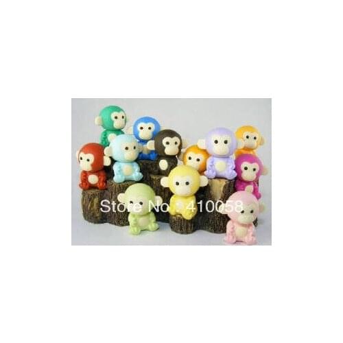 Free shipping cute animal monkey eraser 20pcs/lot Creative school children stationery eraser