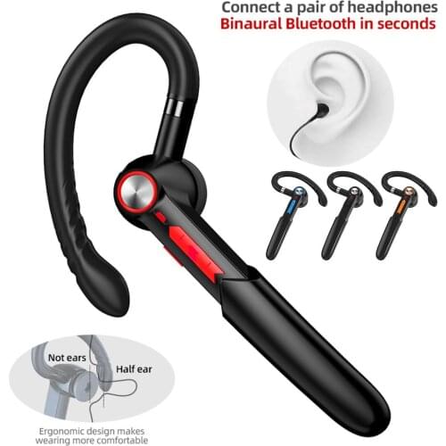 Bluetooth 5.0 Earphone IPX5 Waterproof CVC8.0 Noise-canceling Portable Sports Wireless Earphone with Built-in Microphone