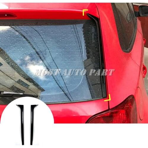 Black Rear Window Spoiler Side Wing Trim Cover For Volkswagen VW Polo MK5 2011-2017 2pcs Car accesories interior Car decoration