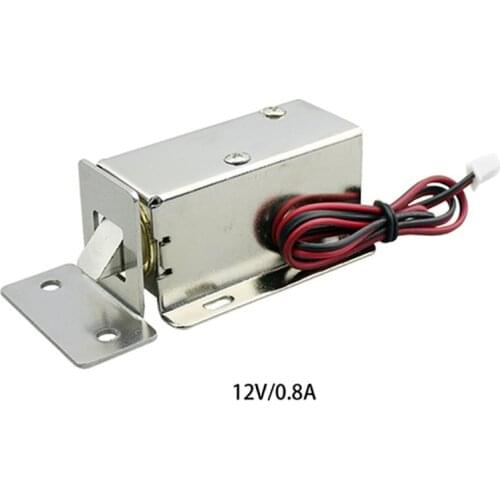 DC12V DC12V 0.8A Metal Electric Magnetic Lock Solenoid Door Storage Cabinet Bolt Drawer File Electronic Lock Access Control