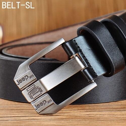 Mens belt leather belt men pin buckle cow genuine leather belts for men high quality mens belt cinturones hombre